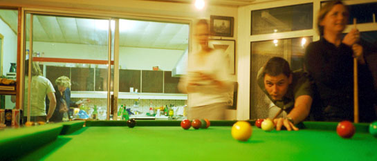 Mark and Amanda play pool
