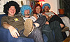 Brian, Gillo, Mandy, Billy with wigs on